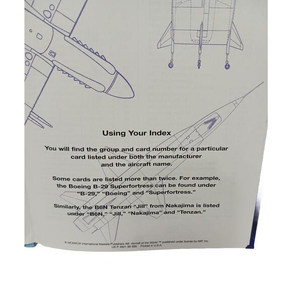 Aircraft Of The World THE COMPLETE GUIDE Index for Cards by Group HARDCOVER BOOK - Picture 4 of 10